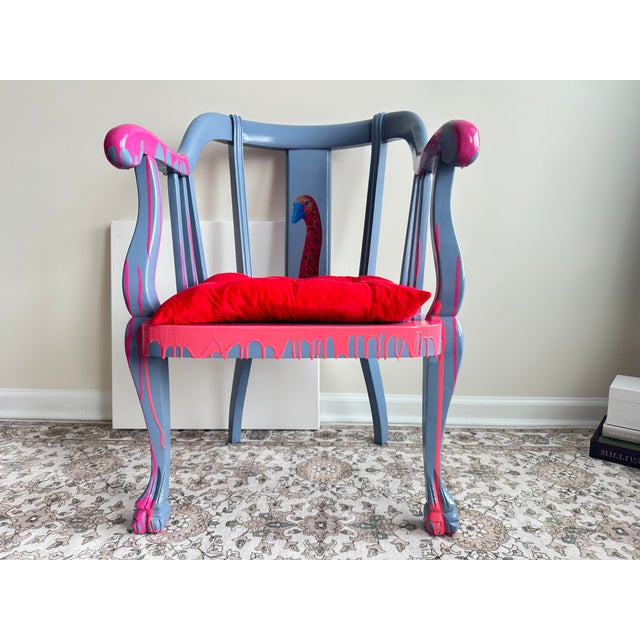 Sky Blue 1930s Functional Art Chair For Sale - Image 8 of 10
