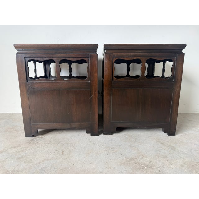 Michael Taylor for Baker Far East Collection Nightstands – A Pair For Sale - Image 13 of 17