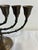 Metal Vintage Solid Brass Seven-Branch Menorah Candelabra For Sale - Image 7 of 9
