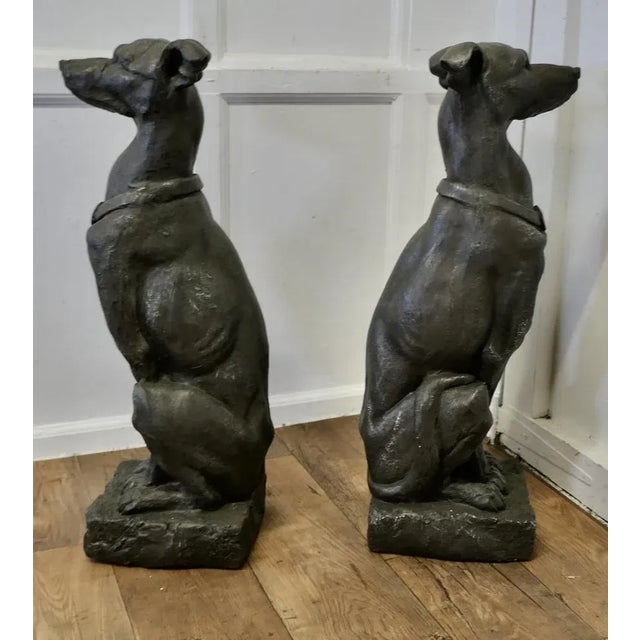 Black Large Sculptural Greyhound Dogs, 1960s, Set of 2 For Sale - Image 8 of 8
