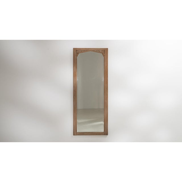 19th Century France Art Nouveau Amber Wood Mirror For Sale In Greensboro - Image 6 of 7