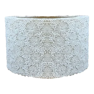 Large 48" Resin Seashell Organic Modern Boho Drum Shade Chandelier, 2 Available