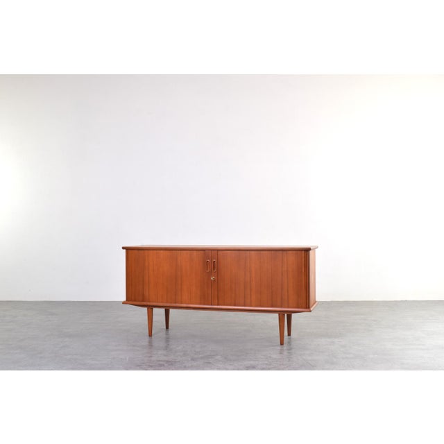 Mid-Century Modern Danish Teak Tambour Sideboard, 1960s For Sale - Image 4 of 13