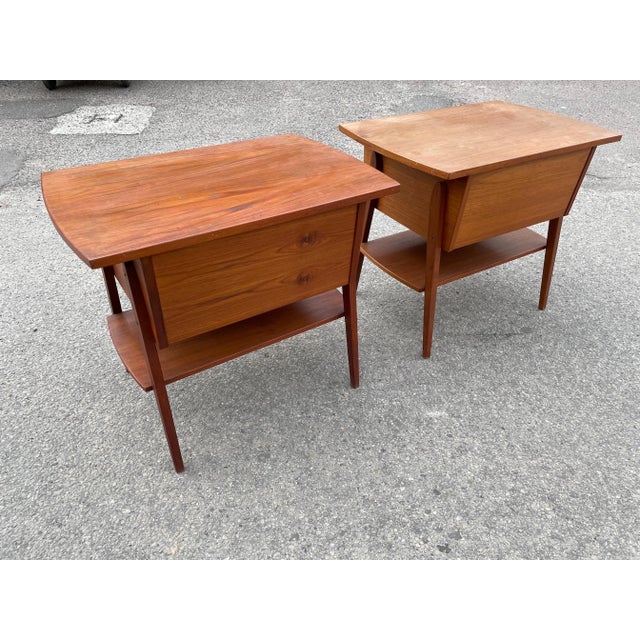 Mid-Century Danish Modern Teak Nightstands, 1965, Set of 2 For Sale - Image 3 of 10