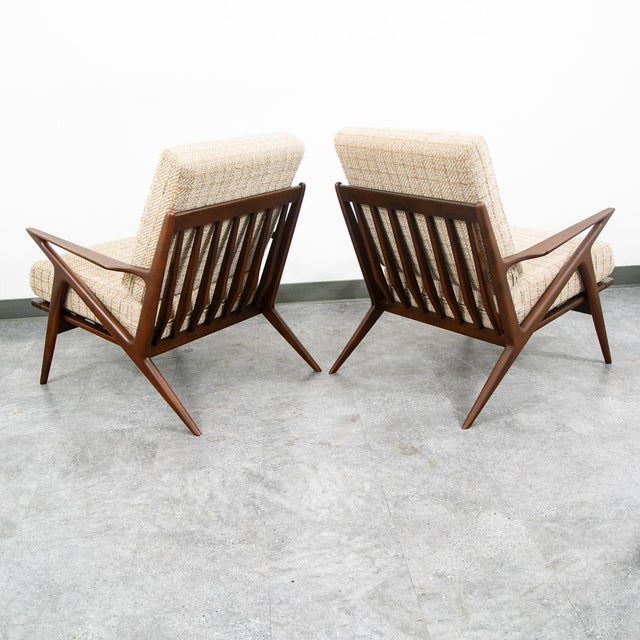 Mid-Century Modern Mid Century Danish Modern Lounge Chairs Z Poul Jensen Selig Arm Selig Set Pair For Sale - Image 3 of 12
