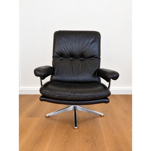 Mid-Century Danish Leather Lounge Chair by Werner Langenfeld, 1970s For Sale - Image 13 of 13