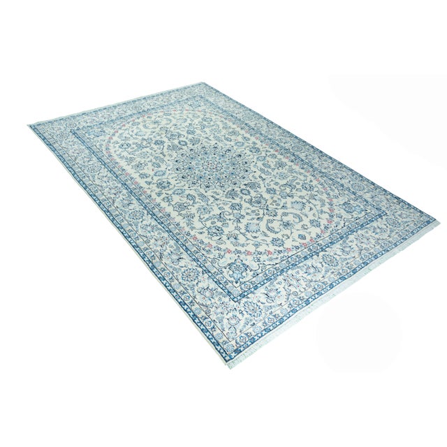 Mid-Century Modern Vintage Rug in Cotton For Sale - Image 3 of 12