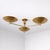 Contemporary Handcrafted Solid Brass 3-Light Flush Mount Ceiling Fixture For Sale - Image 3 of 9
