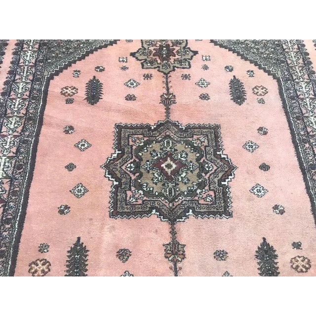 1950s Vintage Rustic Moroccan Rabat Design Rug For Sale - Image 5 of 13