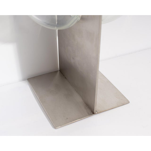 Av Mazzega Italian Model S 510 Glass and Steel Mount Vase by Carlo Nason For Sale In Indianapolis - Image 6 of 10