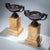 Bronze Tazzas on Siena Marble Pedestals, Set of 2 For Sale - Image 3 of 10