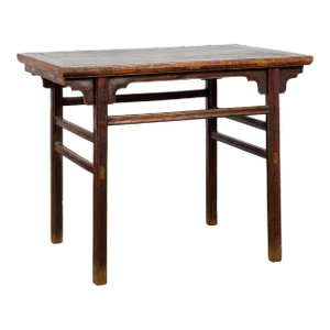 19th Century Chinese Qing Dynasty Carved Apron Altar Console Table