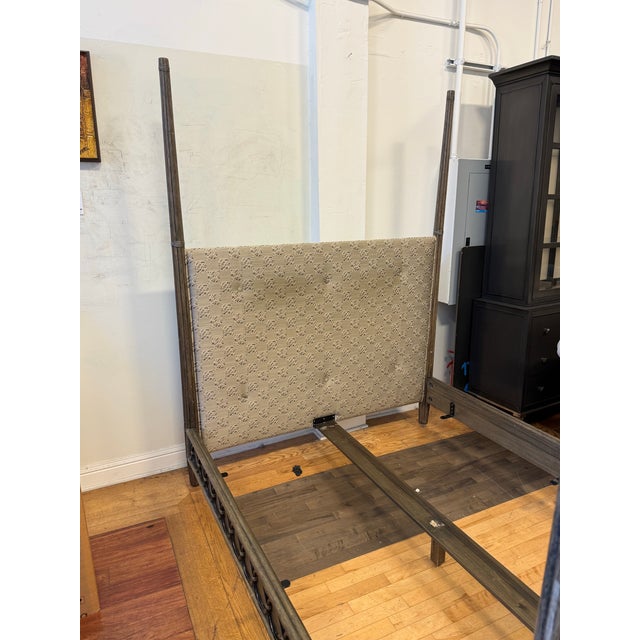 Textile Queen Size Orlando Diaz-Azcuy for McGuire Vendome Canopy Bed Frame For Sale - Image 7 of 12