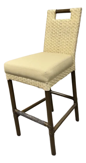 Thomas Pheasant for McGuire Woven Leather Barstool