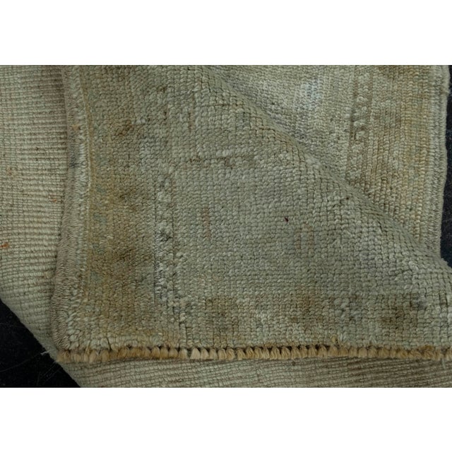 Textile Turkish Mini Rug Oriental Hand Knotted Vintage Rug 1'10" x 3'4" #16587 For Sale - Image 7 of 8