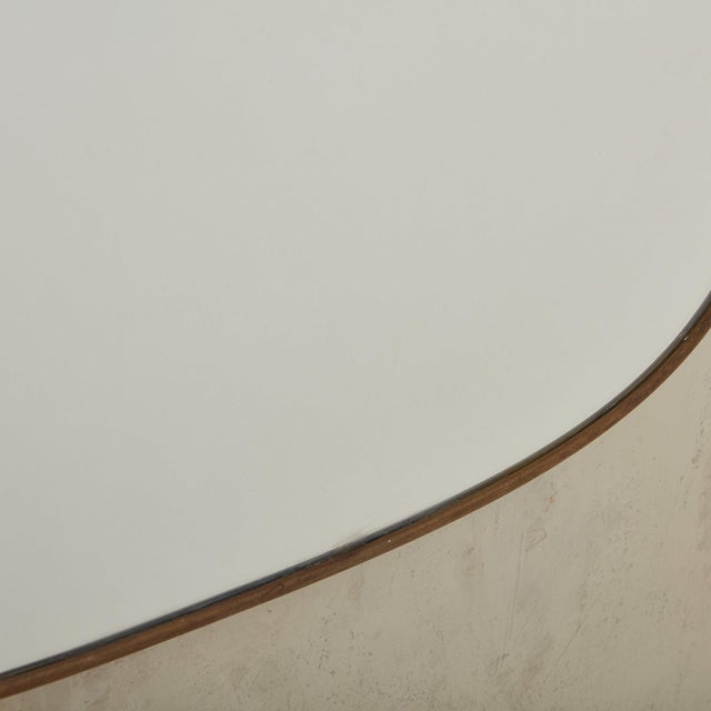 Modern Brass Mirror with Rounded Corners, France 20th Century For Sale - Image 10 of 12