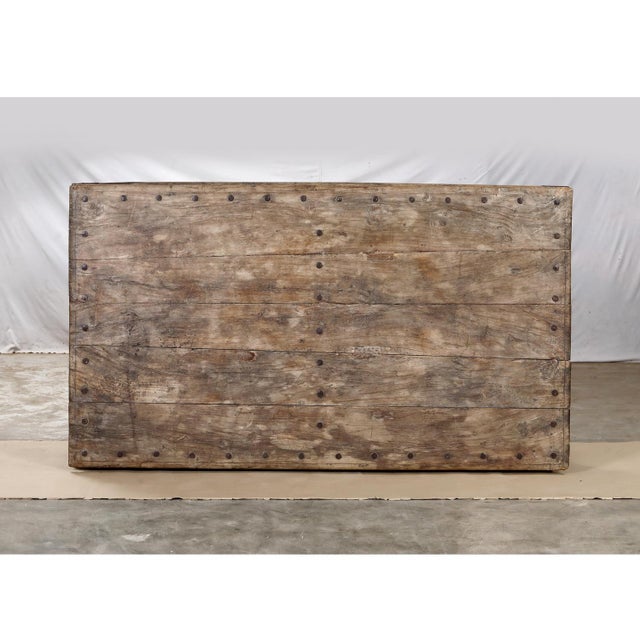 Antique Indian Teakwood Dining Table For Sale - Image 4 of 6