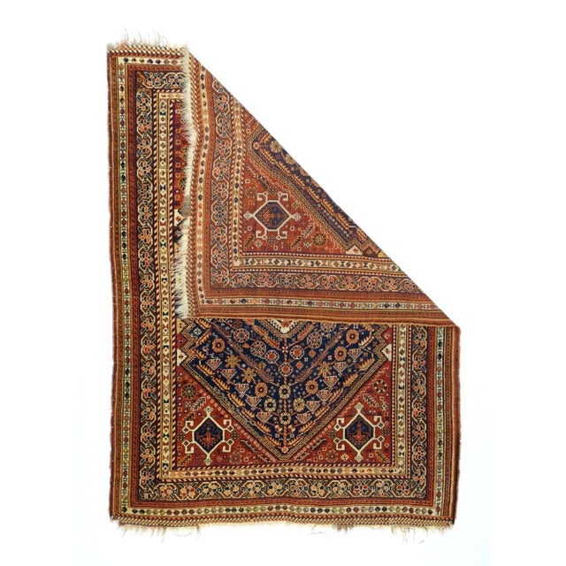 Antique Qashqai Rug 4'8'' x 6'2'' For Sale - Image 4 of 11