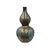 Ceramic Oriental Purple Blue Gourd Shape Floral Graphic Porcelain Art Vase For Sale - Image 7 of 18