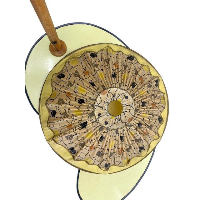 Vintage Kidney Table with Floor Lamp, France, 1950s For Sale - Image 11 of 16