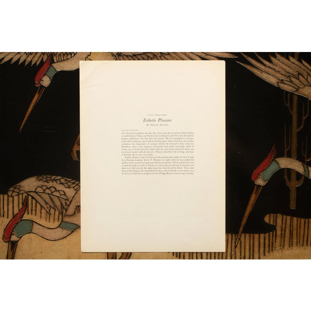 Paper 1939 After Peggy Bacon "Esthetic Pleasure", First Edition Period Offset Lithograph For Sale - Image 7 of 9