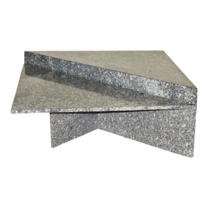 1980s Postmodern Black Polished Granite Triangular Modular Tables - Set of 2