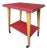 Mid-Century Modern Red Rolling Bar Cart, 1960s For Sale