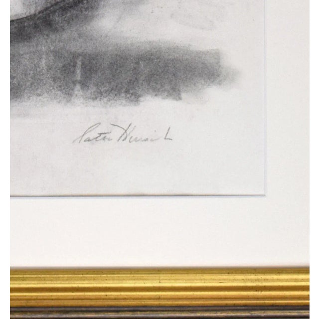 Large Vintage Modernist Female Nude Charcoal Figure Study Drawing C.1985 For Sale In New York - Image 6 of 7