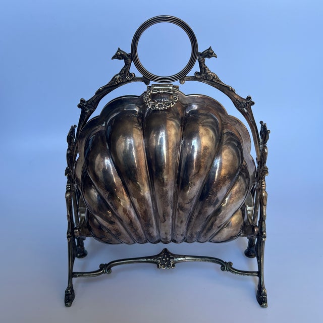 Alexander Clark Antique Victorian Silver Folding Biscuit Box Circa 1800 For Sale - Image 4 of 12