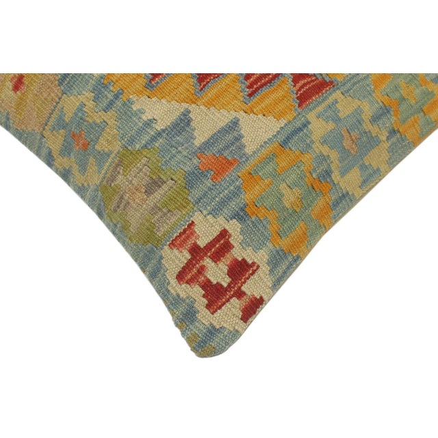 Shabby Chic Shabby Chic Turkish Stanley Hand Woven Kilim Pillow For Sale - Image 3 of 8