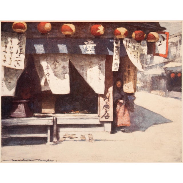 1901 Mortimer Menpes, "Sun and Lanterns" Original Period Antique Print of Japan From London For Sale In Dallas - Image 6 of 7