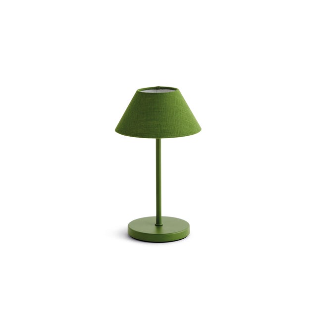 Metal Alluna Cordless Led Lamp 10" - Dark Green For Sale - Image 7 of 8