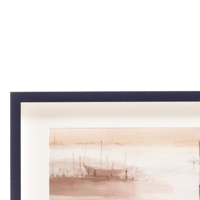 Watercolor - Antonio Neves (signed). 'Seascape'. Watercolor on paper. Signed. Dimensions: 30 cm x 69 cm.