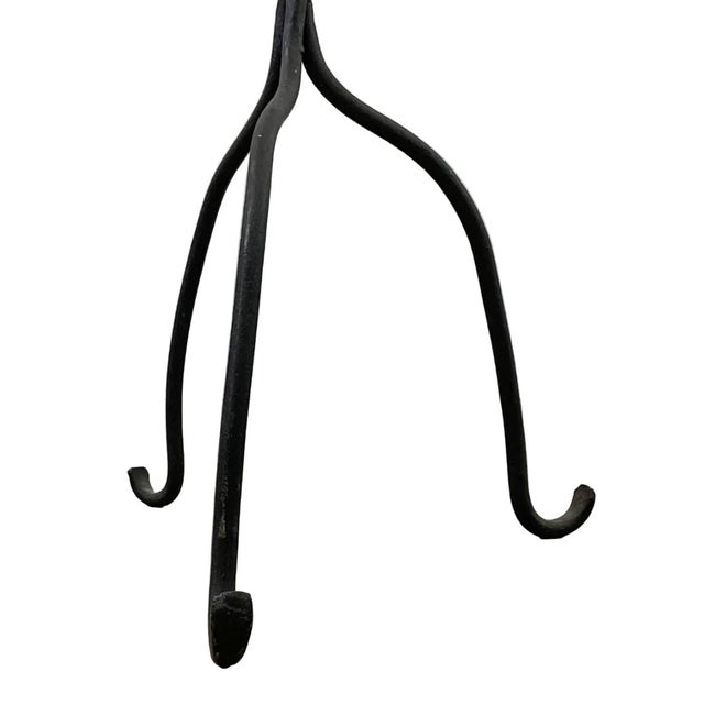 Antique Tall Wrought Iron Floor Candelabra For Sale - Image 4 of 8