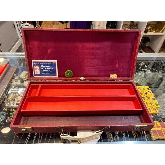 Goldenrod Mid 20th Century Mahjong Bakelite Set With Original Case For Sale - Image 8 of 13