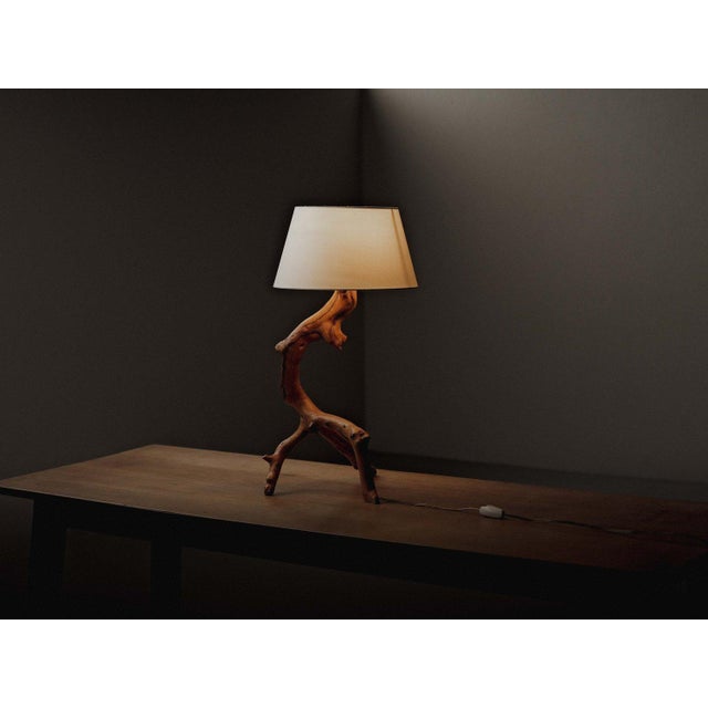 Provençal Tripod Table Lamp in Olive Wood, 1970s For Sale - Image 11 of 12