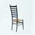 Italian Ebonised Straw Webbing Highback Side Chair in style of Chiavari, 1970s For Sale - Image 5 of 14