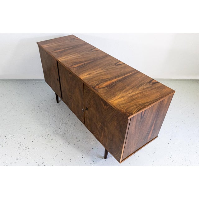 Wood Vintage Walnut Sideboard from LFM, Poland, 1970s For Sale - Image 7 of 13