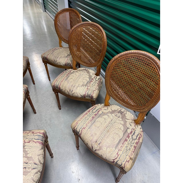 1960’s Set of 6 Louis XVI Style Fauteuils - Side Chairs by Simon Loscertales - Bona, Spain For Sale In Washington DC - Image 6 of 10