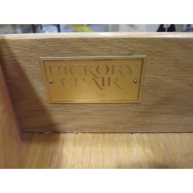 Gorgeous Monumental Hickory Chair Company Inlaid Satinwood Federalist Buffet For Sale - Image 6 of 10