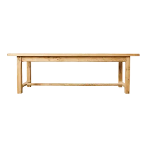 Country French Farmhouse Bleached Oak Trestle Dining Table