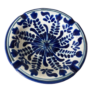 Vintage Hand-Painted Talavera Ashtray by Casa Rogelio Puebla, Mexico