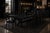 Onyx Black™ & Gilded Reserve™ Architectural Dining Collection With Eight Matching X-Back Dining Chairs For Sale - Image 4 of 7