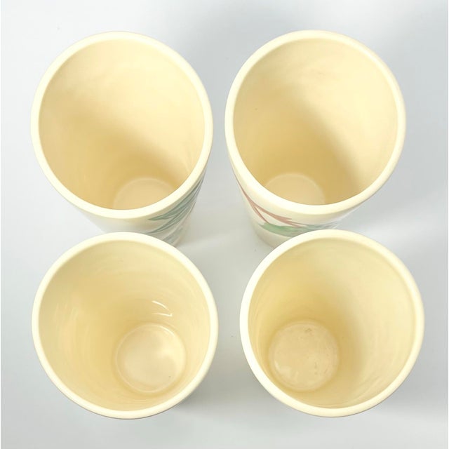 Ceramic 1960s Franciscan "Apple" Ceramic Tumbler Drinking Glasses 5” 10oz - Set of 4 For Sale - Image 7 of 8