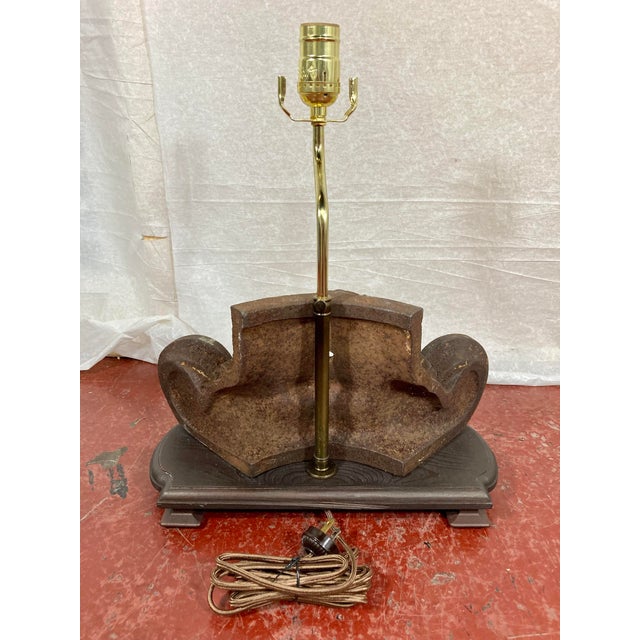 Cast Iron Architectural Salvage Lamps a Pair For Sale - Image 10 of 13