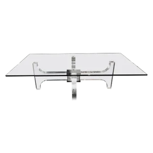 Lightning Lucite and Metal Coffee Table by Philippe Jean. France, 1970s