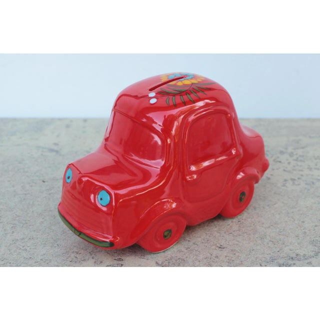 Ceramic Mid 20th Century Bertoncello Italian Car Piggy Bank For Sale - Image 7 of 9
