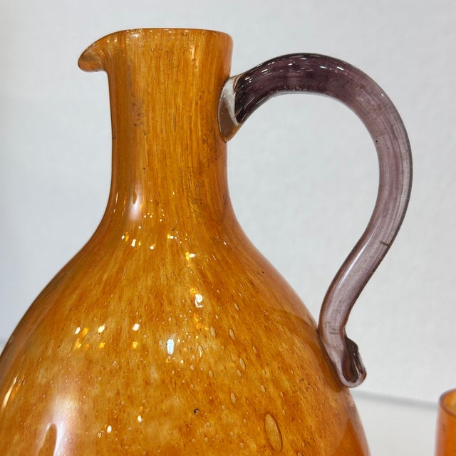 20th Century Art Deco Liquor Set with Jug and Glasses from Daum Crystal, France, 1940s, Set of 7 For Sale - Image 15 of 18