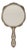 Art Nouveau Style Hand Mirror in White Metal, France, 1940s For Sale