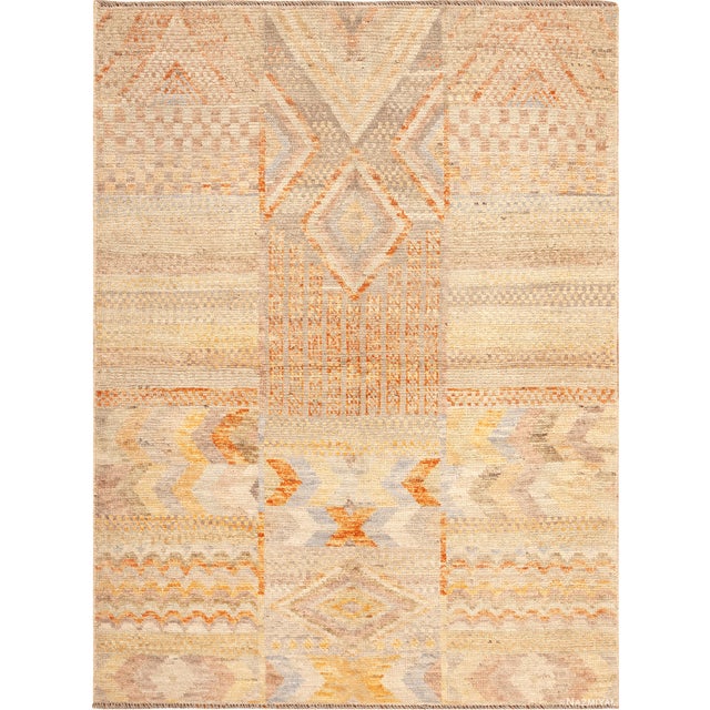 Exquisite Modern Contemporary Geometric Rug, Country of Origin: Central Asia, Circa date: Modern